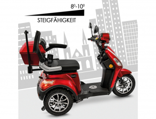 Rolektro, E-Trike 25 V.3 Lithium, Rot, 1000 Watt