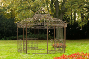 Luxus Pavillon Romantik rund 350 cm , bronze