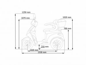 ECO ENGEL 501, 20Ah Li-Ionen Akku, 25 km/h Blau