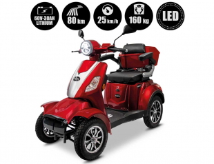 Rolektro E-Quad 25 V.3 Lithium Akku, Rot 1000 Watt