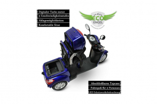 ECO ENGEL 503 Blau, Seniorenmobil 25 km/h mit 30 Ah Lithium Akku