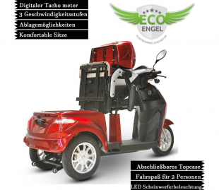 ECO ENGEL 503 Rot, 25 km/h, 30Ah Lithium Akku Senioren Roller