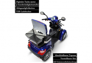 ECO ENGEL 510, Seniorenmobil 4 R�der, 25 km/h, 1000 Watt, Blau