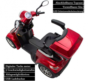 ECO ENGEL 510 Rot, 25 km/h 20Ah Li-Io Akku Herausnehmbar