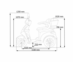 ECO ENGEL 501 mit 30Ah Lithium Akku, 25 km/h Schwarz