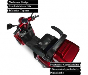 ECO ENGEL 510 V.2 Rot, 25 km/h, Seniorenmobil 4 R�der