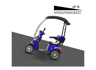 ECO ENGEL 510 Blau, 25 km/h mit Dach, 4 R�der