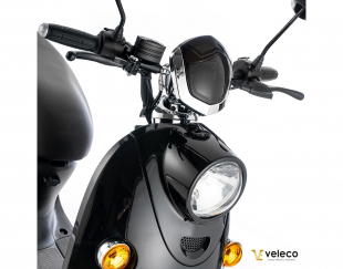 Veleco ZT63 Seniorenmobil, Retro-Vespa-Elektroroller 12 km/h, Wei�