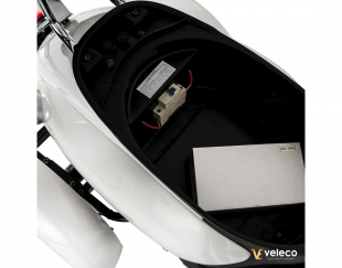 Veleco ZT63 Seniorenmobil, Retro-Vespa-Elektroroller 12 km/h, Wei�