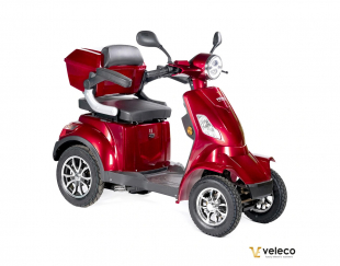 VELECO FASTER Seniorenmobil 4-Rad, 1000W, 12 km/h, Rot