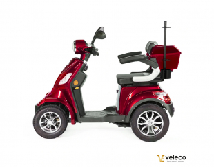 VELECO FASTER Seniorenmobil 4-Rad, 1000W, 12 km/h, Rot