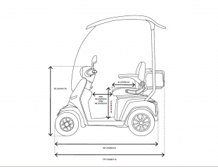 Veleco GRAVIS Seniorenmobil mit Dach, 12 km/h, 1000W Rot