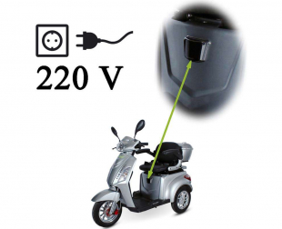ECO ENGEL 500 Silber, 1000 Watt, 25 km/h, Elektromobil, 3 Rad Scooter