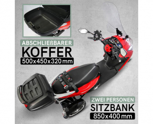 Elektroroller Maximus, 3-Rad, MX3-25 - 25 km/h, 2 x Lithium Akku