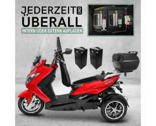 Elektroroller Maximus, 3-Rad, MX3-25 - 25 km/h, 2 x Lithium Akku