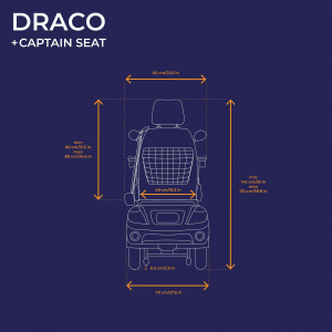 VELECO DRACO mit Kapit�nssitz herausnehmbarer Lithium-Ionen-Akku