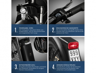 Viron E-Scooter XI-1200-S mit ABE Stra�enzulassung, 20Ah Elektroroller