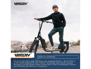 Viron E-Scooter XI-1200-S mit ABE Stra�enzulassung, 20Ah Elektroroller