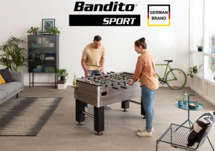 Tischkicker Profi Soccer Deluxe in eiche-grau