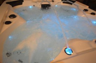 Whirlpool Outdoor Au�enwhirlpool Hot Tub Spa Pool HE- 4 wei�-hellgrau