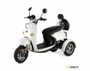 Veleco ZT63 Seniorenmobil, Retro-Vespa-Elektroroller 12 km/h, Wei�