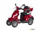 VELECO FASTER Seniorenmobil 4-Rad, 1000W, 12 km/h, Rot