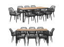 Garten Sitzgruppe Tisch mit 8 St�hle wetterfest Seilgeflecht WPC Esstisch Set